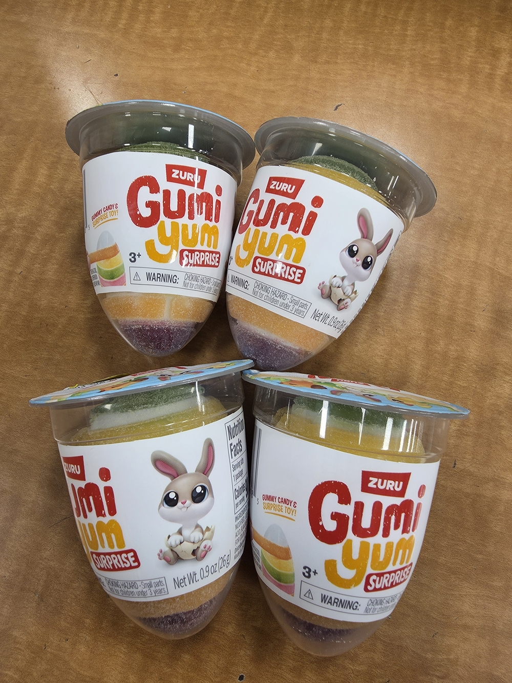 ZURU Gumi Yum Surprise Candy Cups - Multicolor Party Treats 4 Count